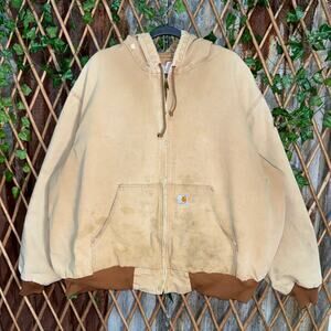 Vintage Y2K Carhartt zip up duck canvas 90s workwear jacket